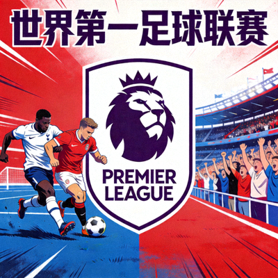 英超联赛标志与比赛场景 - 世界第一足球联赛